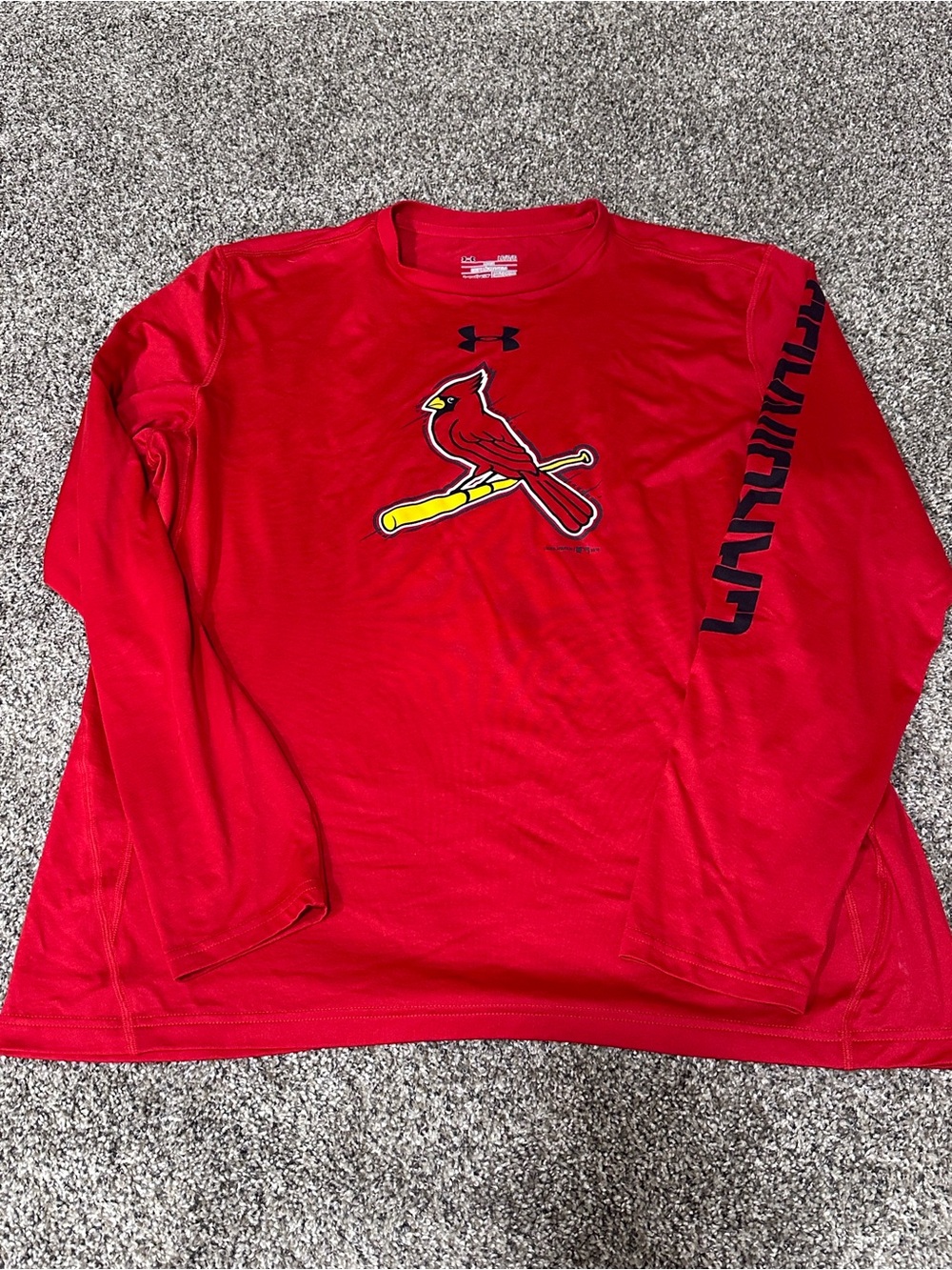 Under Armour Men’s Red Long-Sleeve Cardinals Logo Performance Shirt